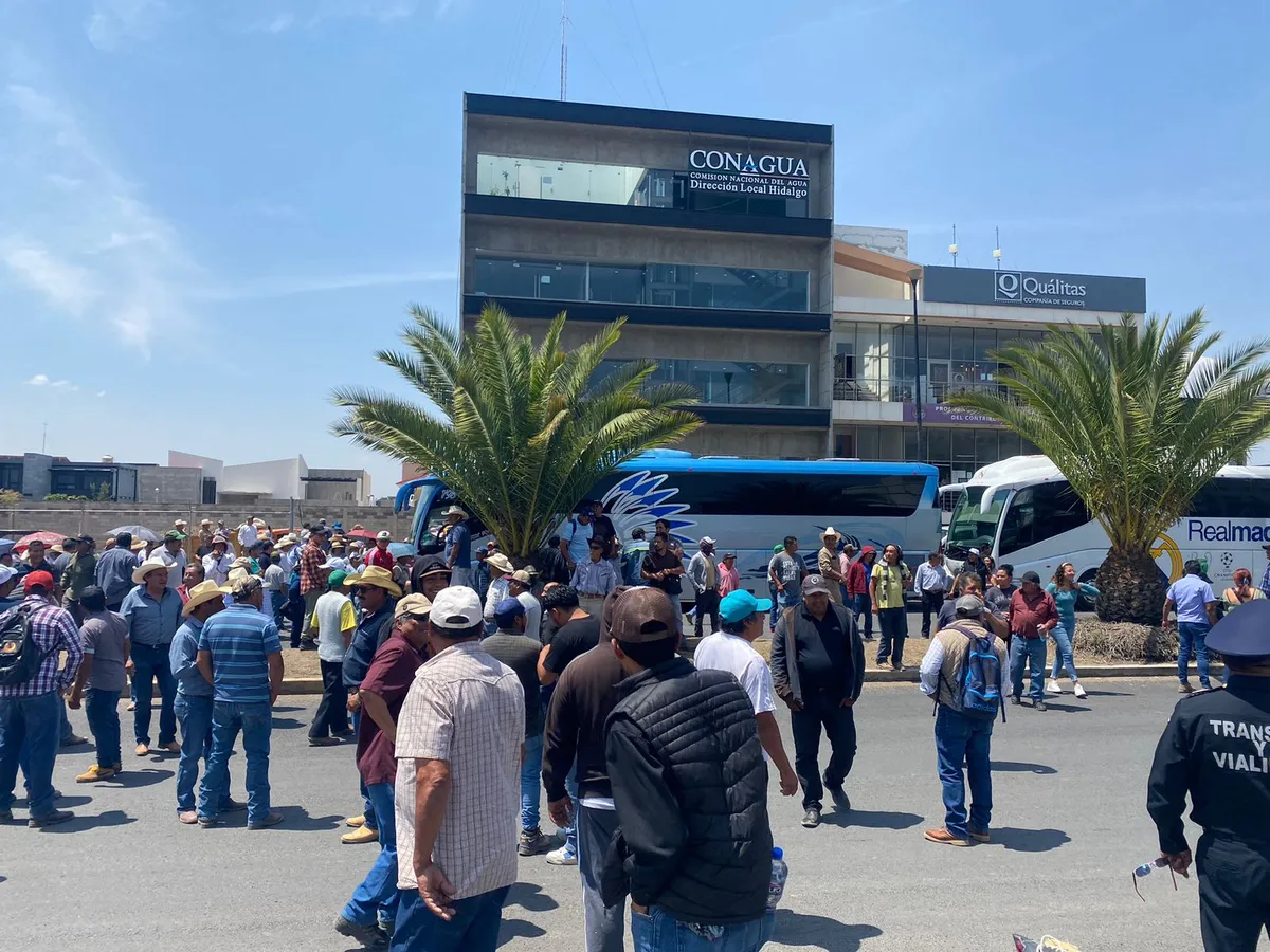 Se multiplican protestas por el agua en Hidalgo, ahora en la Conagua
