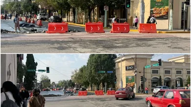 Cierre vial sobre avenida Madero en Pachuca por trabajos de infraestructura.