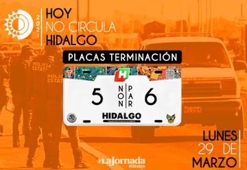 Hoy No Circula, lunes 29 de marzo