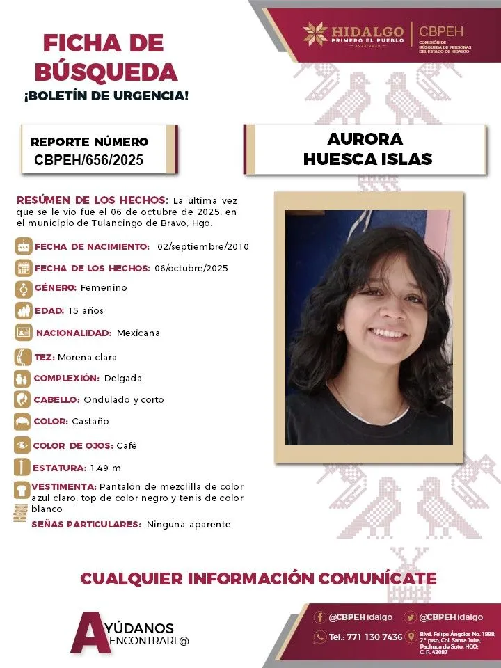 Buscan a cinco adolescentes desaparecidos en Tulancingo