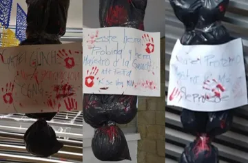 Alumnos de la UAEH adornan con “embolsados” por Halloween