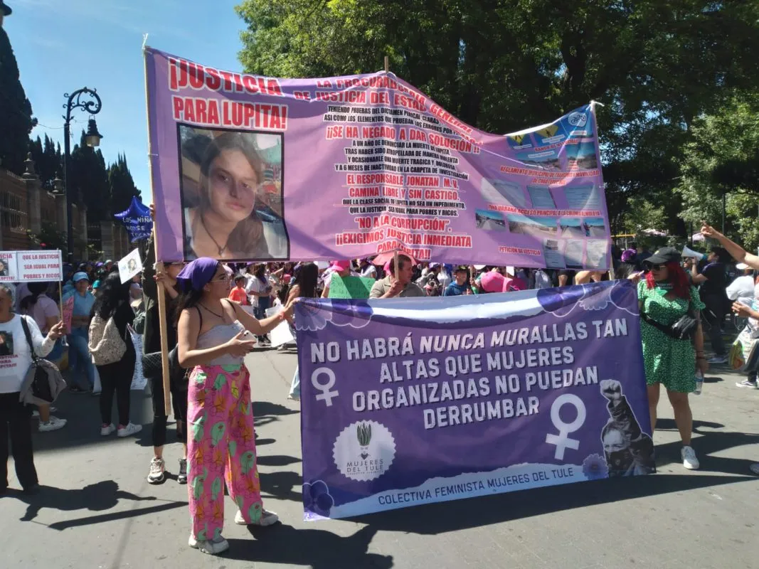 8M: un año sin justicia para Lupita, su familia salió a marchar