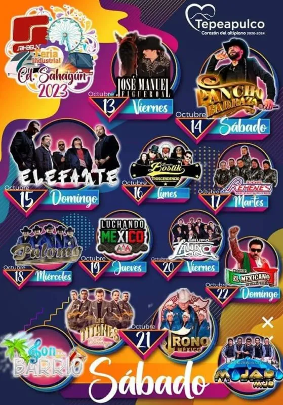 Feria Ciudad Sahagún 2023: te decimos qué artistas se presentarán GRATIS