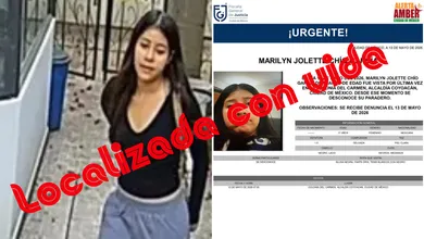 Ficha de búsqueda de Marilyn Jolette, adolescente desaparecida en Coyoacán y localizada con vida en CDMX.