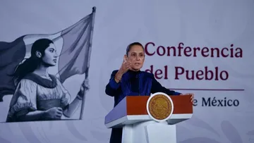 Claudia Sheinbaum durante la conferencia matutina en la que habló sobre Rocha Moya y la gubernatura interina de Sinaloa.