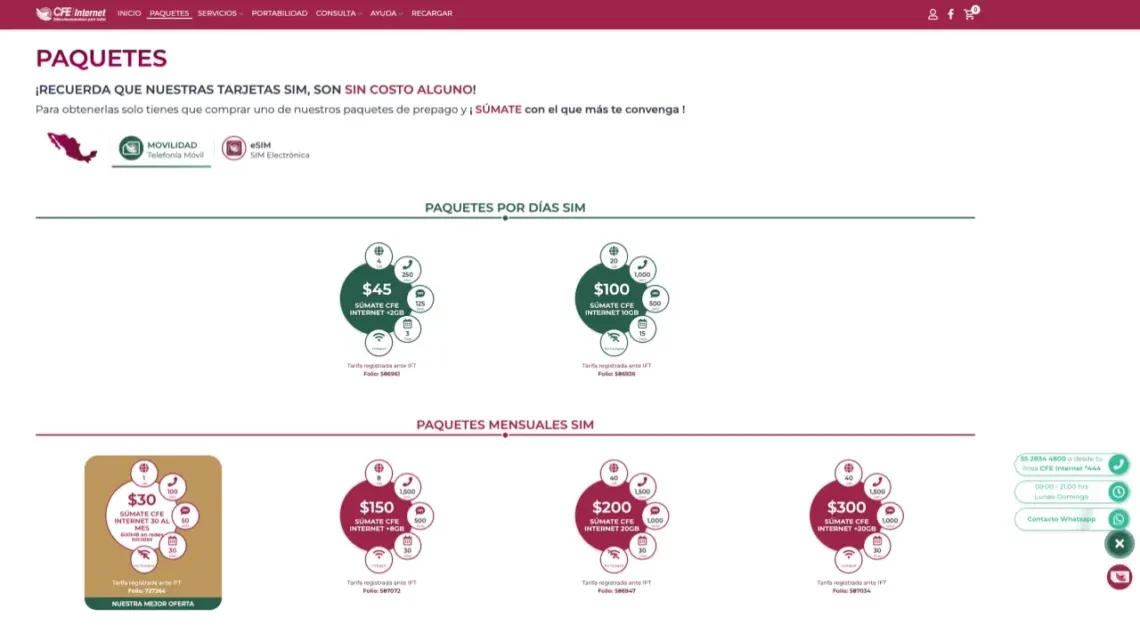 Internet para Todos: ya puedes comprar paquetes de internet y telefonía de CFE