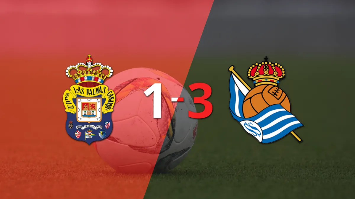 Real Sociedad domina a UD Las Palmas y le gana por 3 a 1