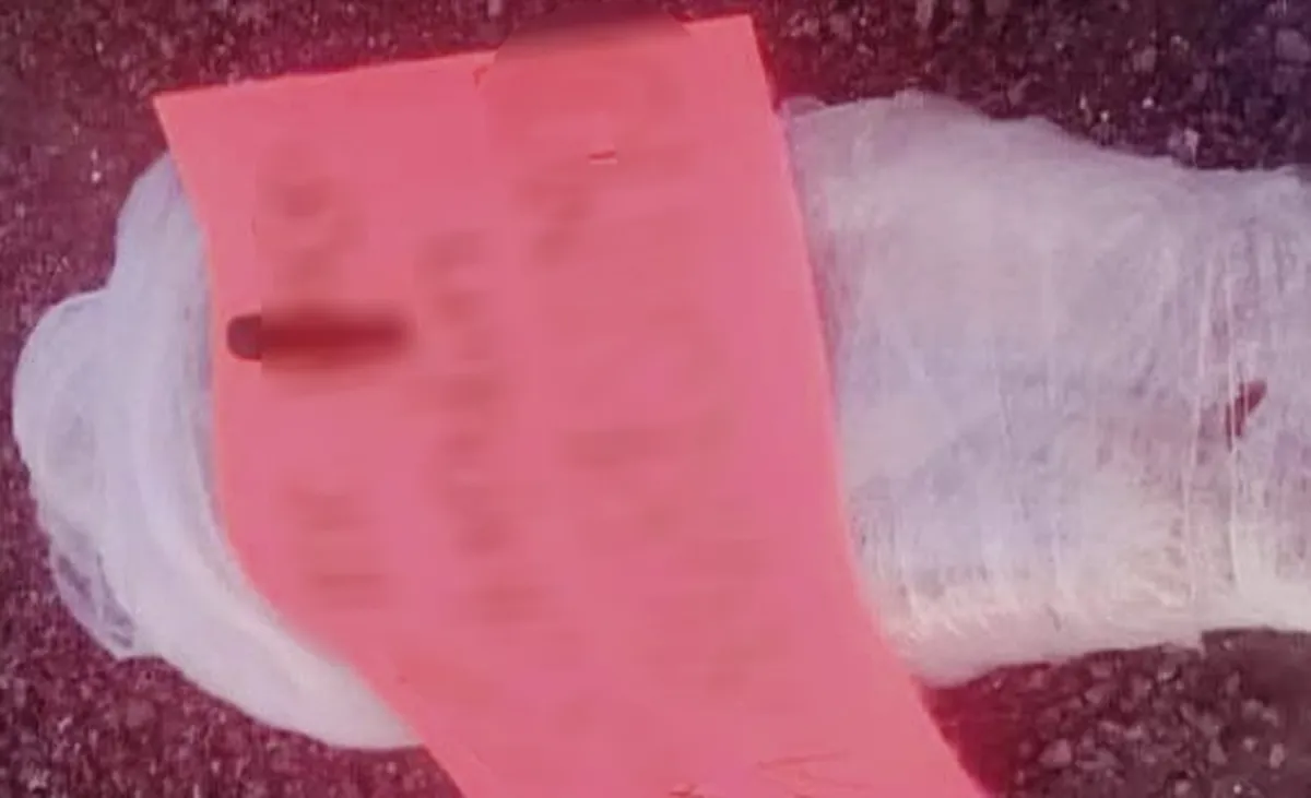 Hallan cadáver con ‘narcomanta’ en Alfajayucan