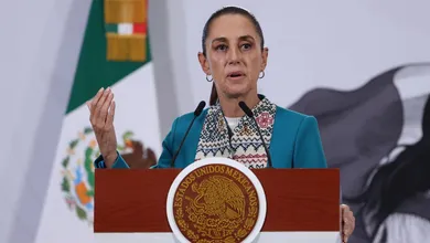 La presidenta Claudia Sheinbaum durante su conferencia matutina de este martes 31 de marzo.