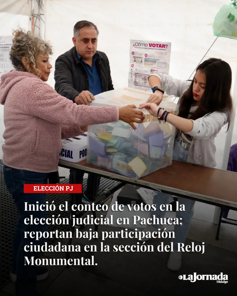 Concluye jornada de elección judicial en Hidalgo con participación moderada