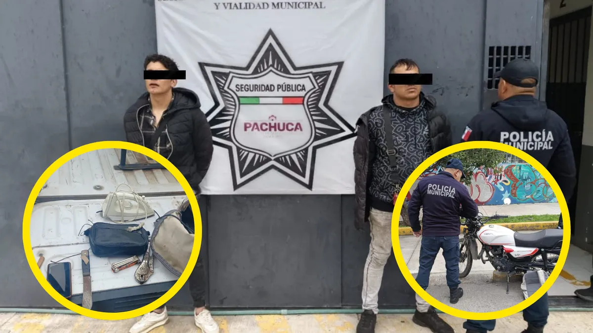 Ciudadanos frustran asalto en el Parque Pasteur de Pachuca; dos detenidos