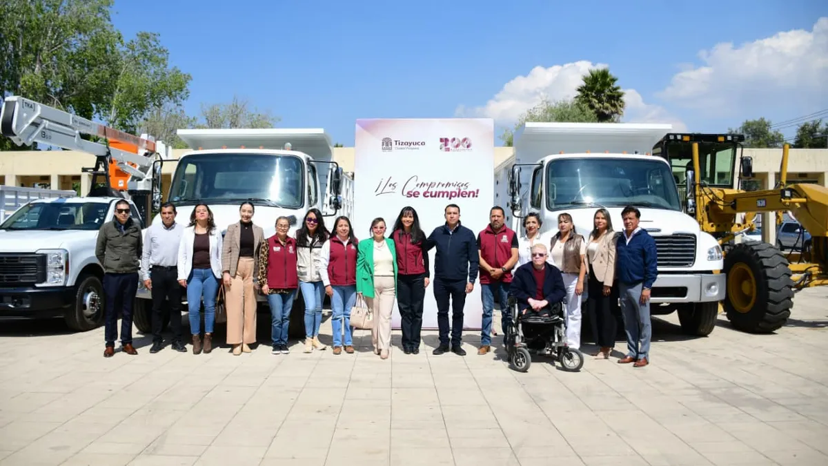 Tizayuca invierte más de 14 millones de pesos en maquinaria y equipo para fortalecer servicios públicos