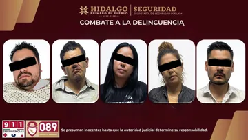 SSPH asegura a cinco involucrados por homicidios en Tlanalapa