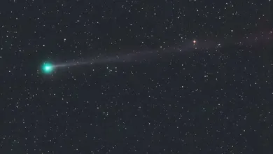 Foto de un cometa verdes, como el que iluminará Hidalgo durante septiembre.