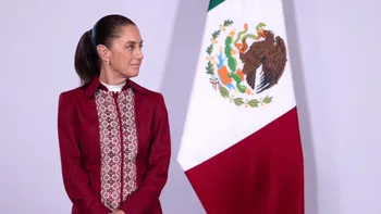 La presidenta Claudia Sheinbaum, durante su conferencia de este martes 8 de septiembre.