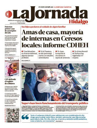 La Jornada Hidalgo | 14 de enero de 2026