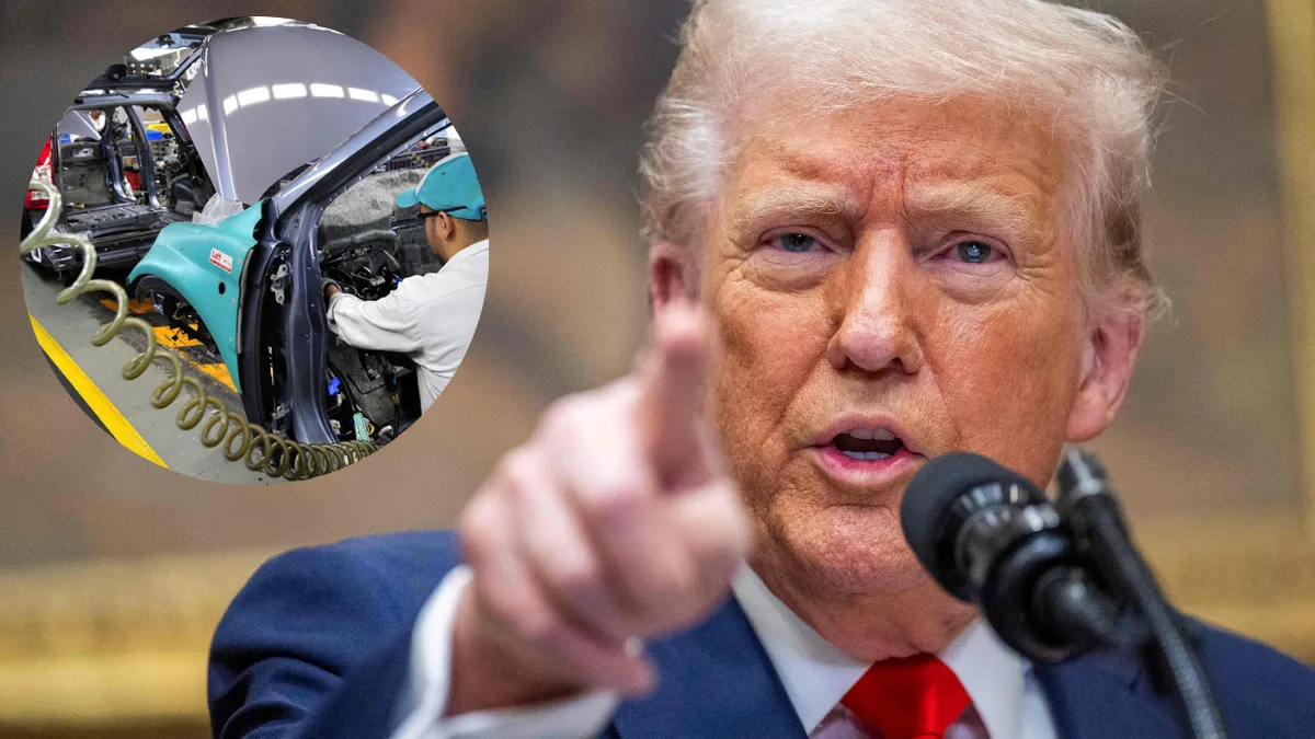 Los aranceles entrarán en vigor el 4 de marzo. “Lo que tienen que hacer es construir sus plantas de automóviles en EU”, dijo Donald Trump.