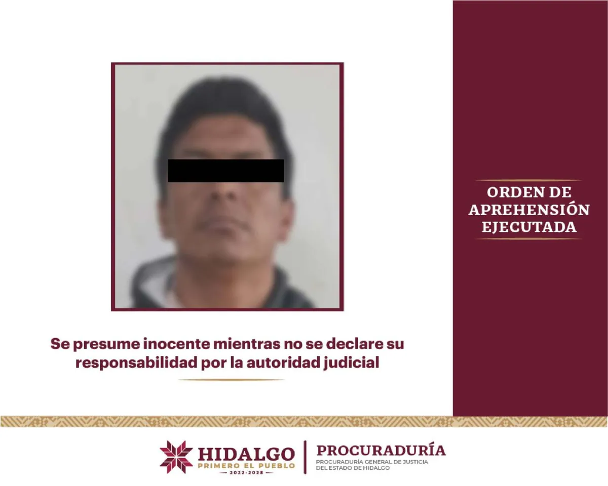 Detienen a responsable de homicidio en colonia Guadalupe en Pachuca