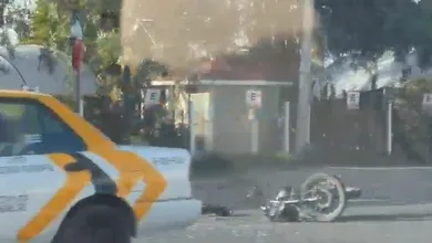 Motociclista sale proyectado tras derrapar en la México-Pachuca, en Tizayuca