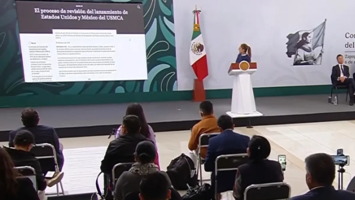 Sheinbaum destaca inicio de diálogo con Estados Unidos rumbo a la revisión del T-MEC, tratado clave para el comercio en América del Norte.