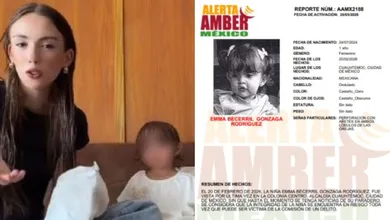 Ficha de búsqueda de Emma Becerril Gonzaga Rodríguez difundida por Alerta Amber en la CDMX.