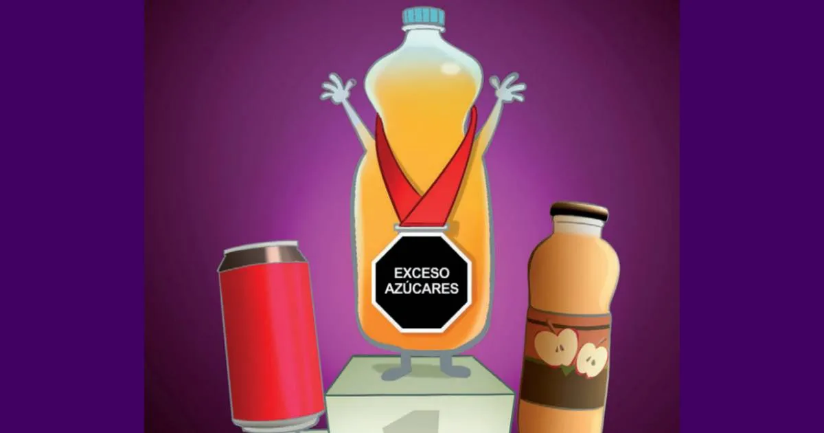 Jugos y aguas con más azúcar