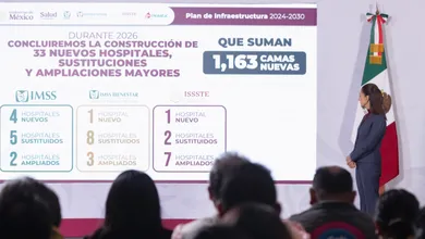Claudia Sheinbaum anunció una inversión de 181 mil millones de pesos para impulsar 152 proyectos hospitalarios en México.