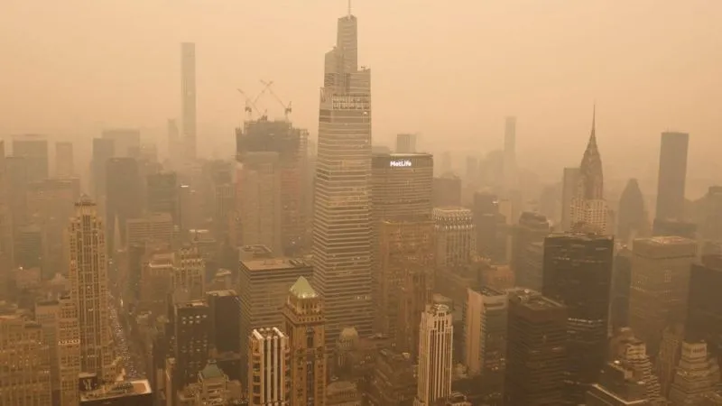 Fotos: Nueva York entre humo de incendios en Canadá