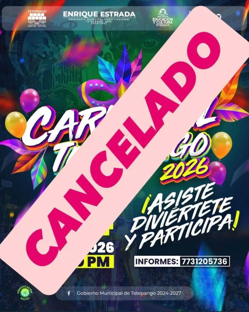 Cancelan carnavales en Hidalgo por hechos de seguridad tras abate de “El Mencho”