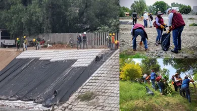 Trabajos de limpieza y reforestación en el río Tula con inversión federal