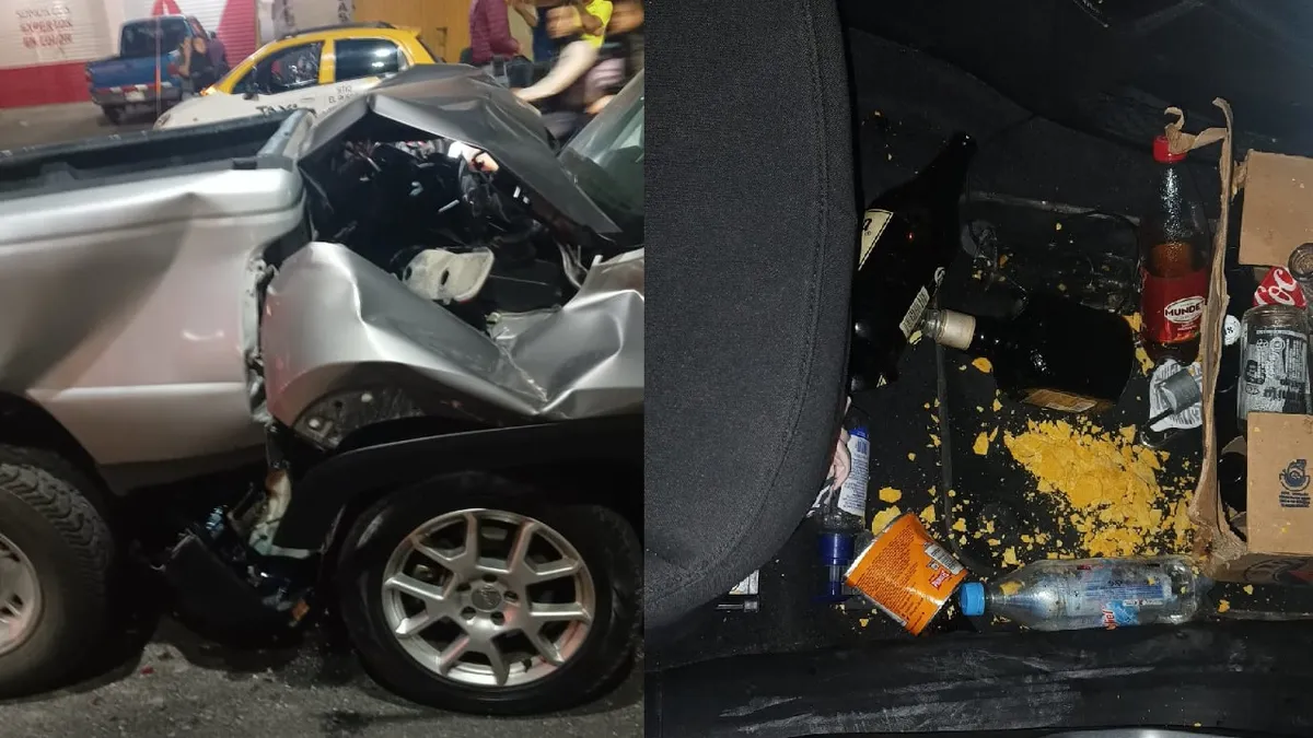 Ixmiquilpan: conductor en estado de ebriedad causan violenta carambola; una lesionada