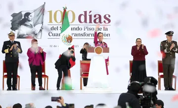 Nuevos hospitales, carreteras y saneamiento de río, destaca Sheinbaum en informe de 100 días de gobierno