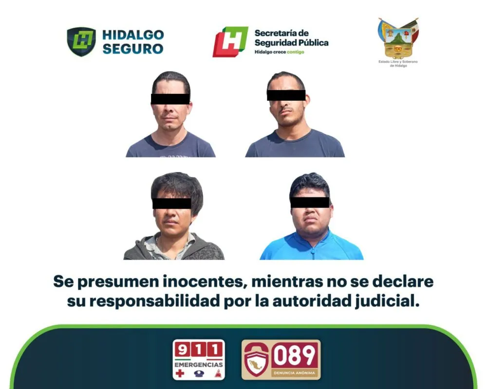 Aseguran a cuatro sujetos por narcomenudeo en Mixquiahuala