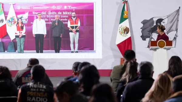 Claudia Sheinbaum dio el banderazo de inicio de obras del tren del Golfo de México