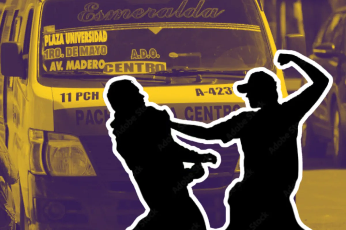 Caos en el transporte público de Hidalgo: Choferes protagonizan una pelea que interrumpió la vialidad en Pachuca.