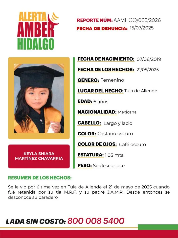 Alerta Amber Hidalgo: buscan a dos hermanas de 4 y 6 años, desaparecieron en Tula