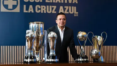 Víctor Velázquez Rangel durante la Asamblea General de Socios de La Cooperativa La Cruz Azul.