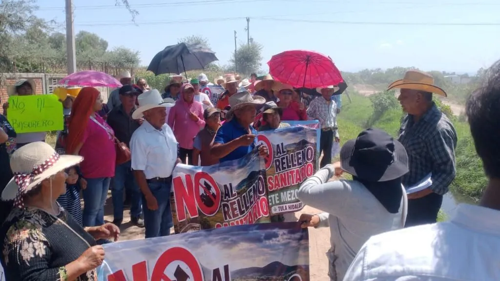 ¡Gritan NO! Crece rechazo al relleno sanitario de Tula con más de 12 mil firmas