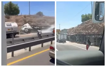 Fuerte accidente entre tráiler y camioneta provoca tráfico en la México-Tuxpan