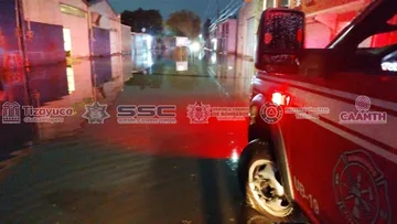 ¡Tizayuca bajo el agua! Fuerte lluvia con granizo provoca anegamientos 