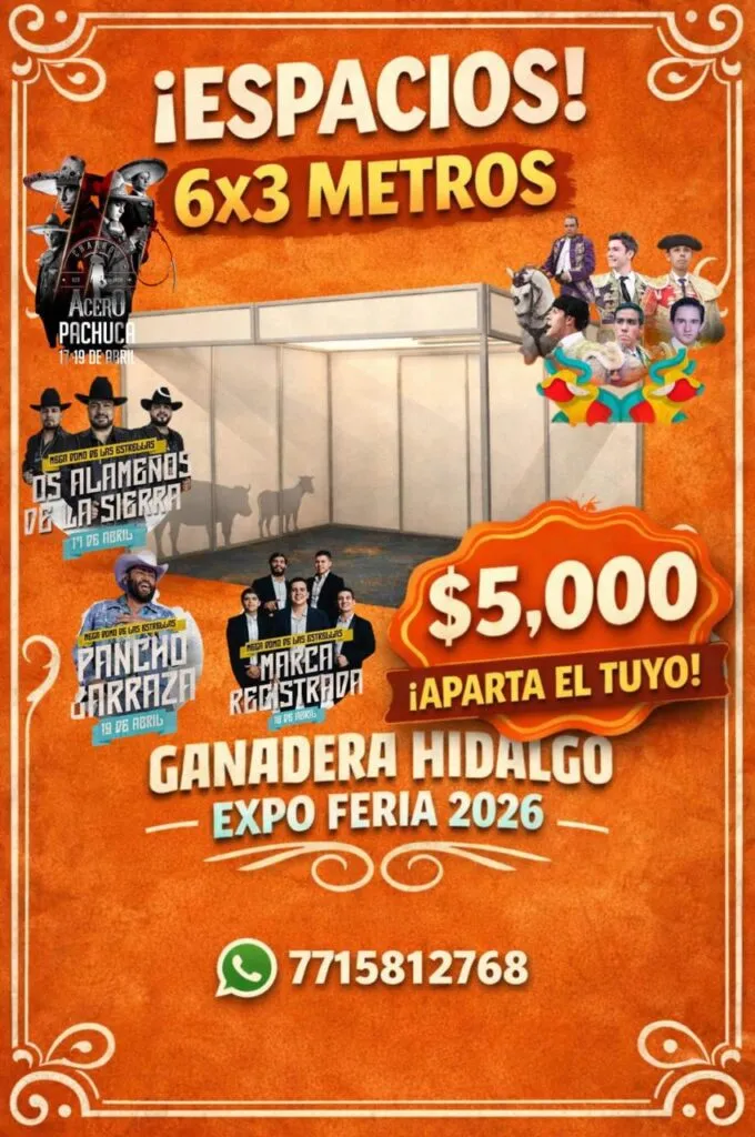 Renta de locales en la Expo Feria Ganadera Hidalgo 2026: costos y detalles