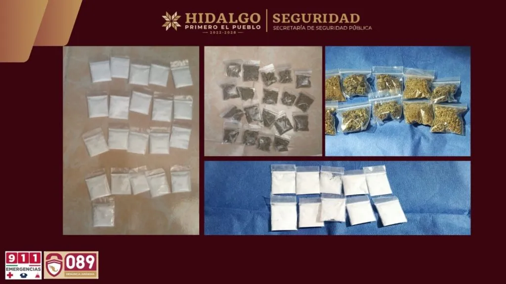 Cateos en Pachuca dejan detenidos, motocicletas robadas y droga asegurada