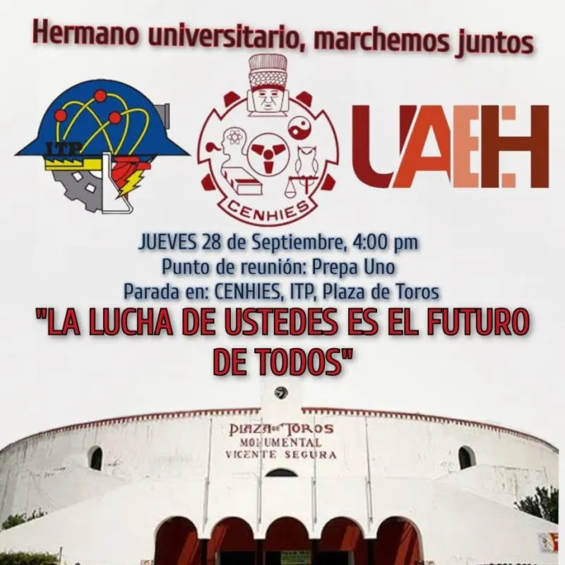 Pachuca: UAEH, ITP y Cenhies convocan a mega marcha