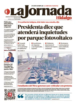 La Jornada Hidalgo | 18 de febrero de 2026