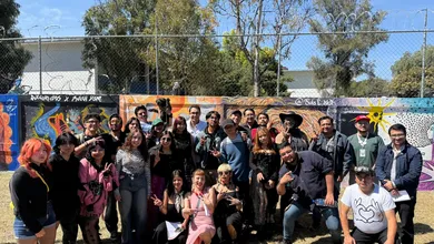 Muralistas pintan obras del Día de Muertos en el Sendero de Las Américas, Pachuca