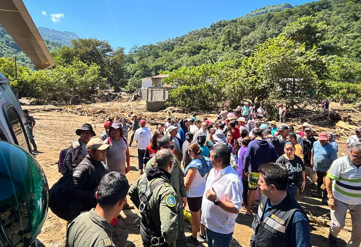 500 millones de pesos, siete aeronaves y miles de despensas: así se atienden los daños tras el paso de “Priscilla” en Hidalgo.