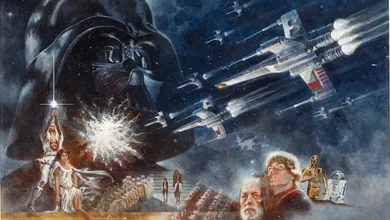 Subastan pintura original de icónico cartel de Star Wars