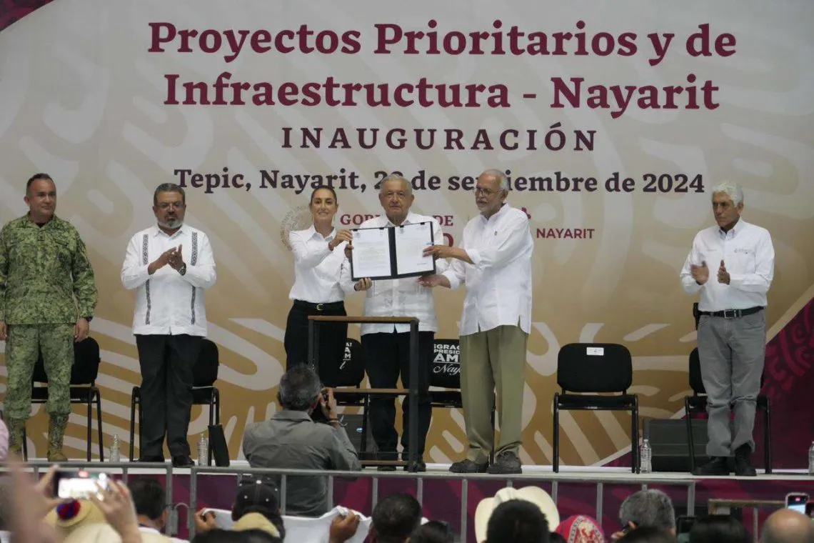 Claudia Sheinbaum anuncia que darán continuidad a las obras de la 4T en Nayarit