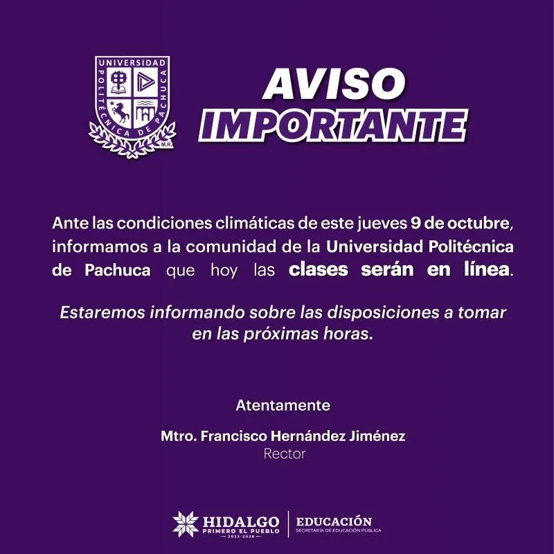 Universidad Politécnica de Pachuca cambia a clases en línea: te contamos