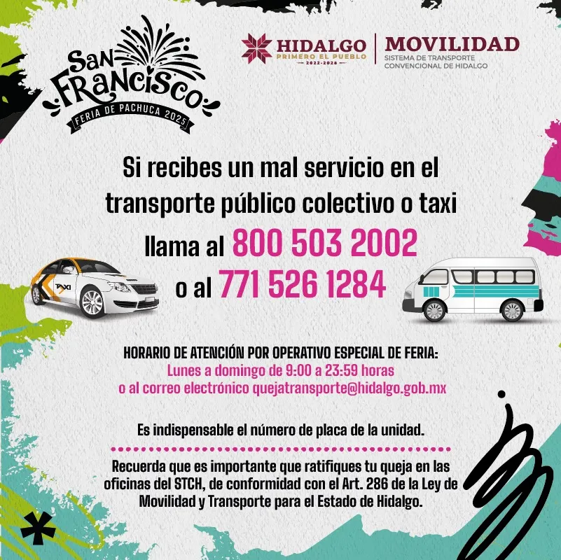 Feria San Francisco Pachuca 2025: estas son las medidas de transporte público